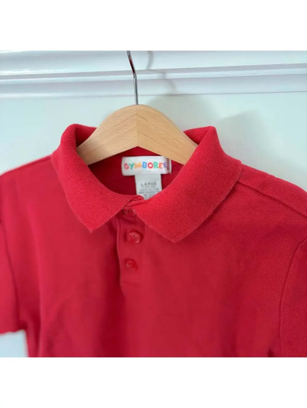 vintage rainbow-tag red gymboree polo